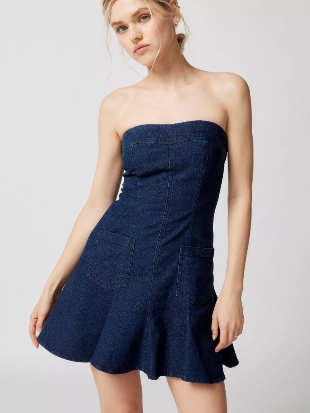 NWOT BDG Demi Denim Strapless Mini Dress